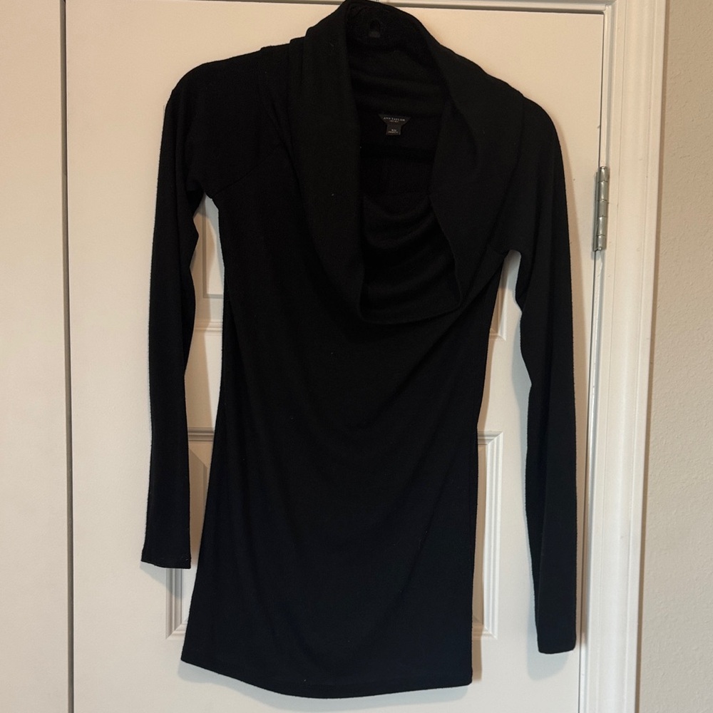Ann Taylor Elegant Black Turtleneck Sweater